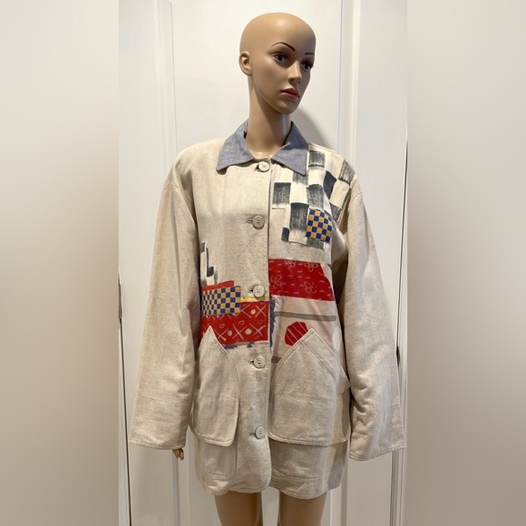 Vintage Canvasbacks Lutton And Horsfield Womens size S Blazer Art - Picture 1 of 7